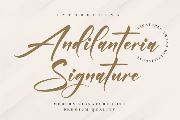 Andilanteria Signature: A Handwritten Font That Elevates Your Craft