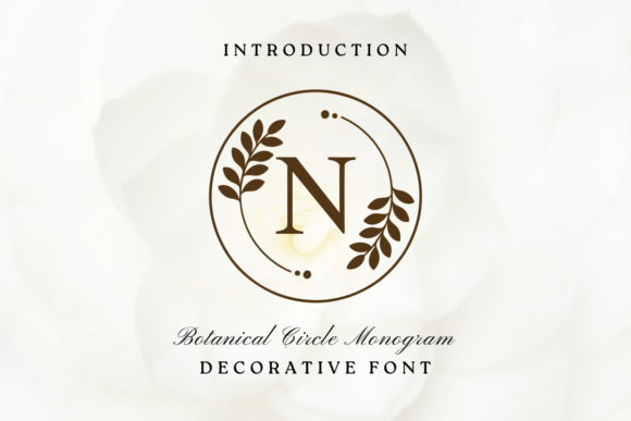 Botanical Circle Monogram: A Refined Decorative Typeface for Branding