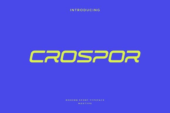 Crospor: A Modern Typeface for Sports Branding