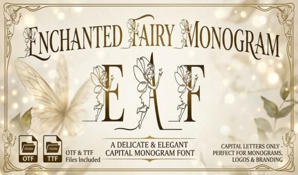 Enchanted Fairy Monogram: A Magical Font for Your Brand