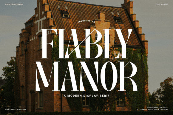 Fiably Manor: A Modern Serif Typeface for Digital Design
