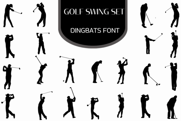 Golf Swing Set: A Premium Dingbats Font for Campaign Creatives