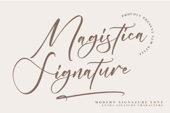 Magistica Signature: A Graceful Typeface for Digital Branding