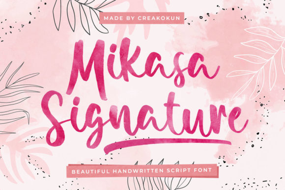 Mikasa Signature Font: A Playful Typeface for Digital Branding