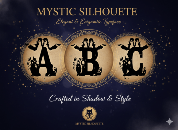 Mystic Silhouette Typeface: A Digital Designer’s Enchantment