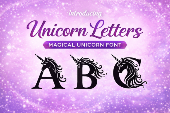 Unicorn Letters: A Magical Display Typeface for Web Design